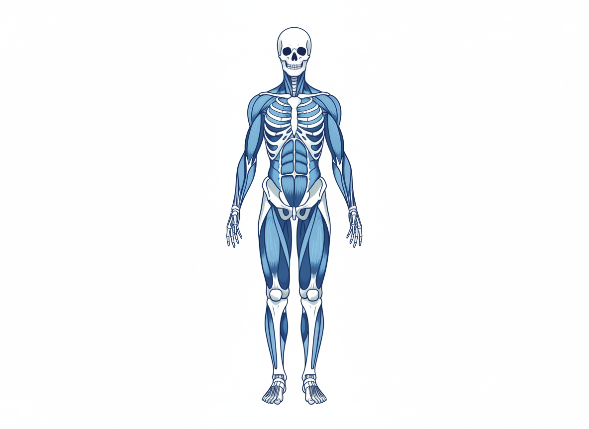Ilustración anatómica para curso de anatomía